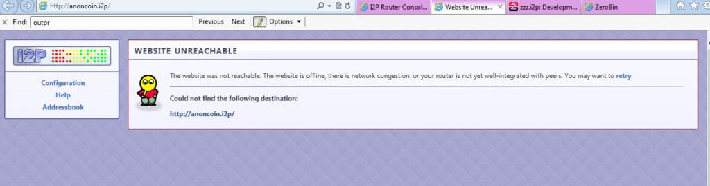 I2P-unreachable-site