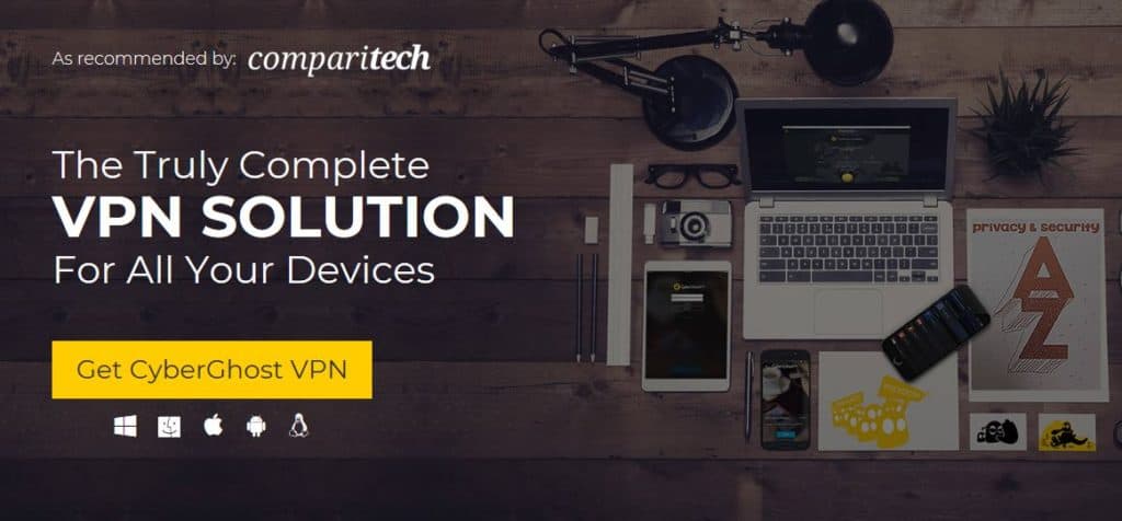CyberGhost Comparitech page.