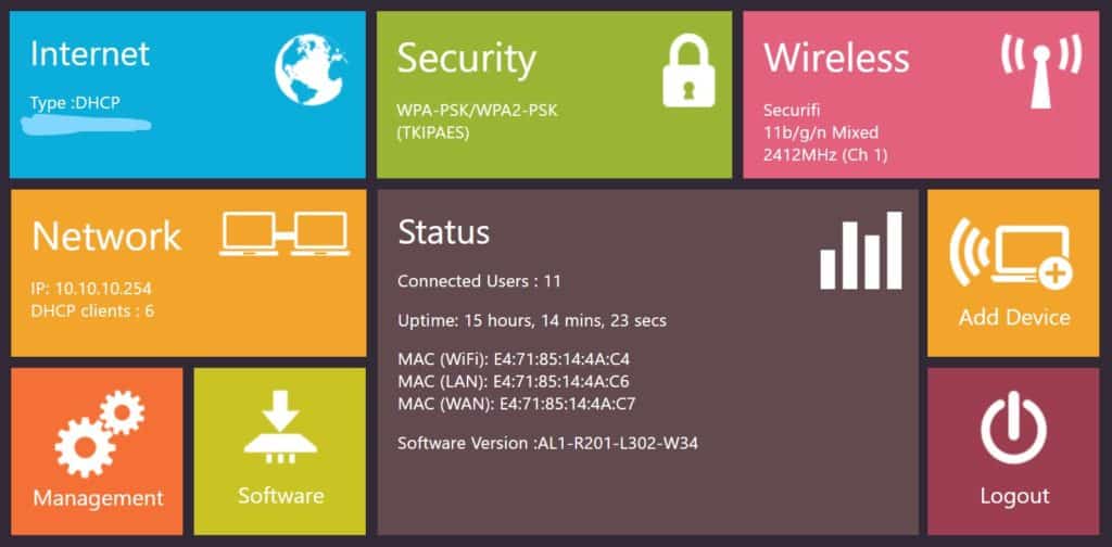internet router settings