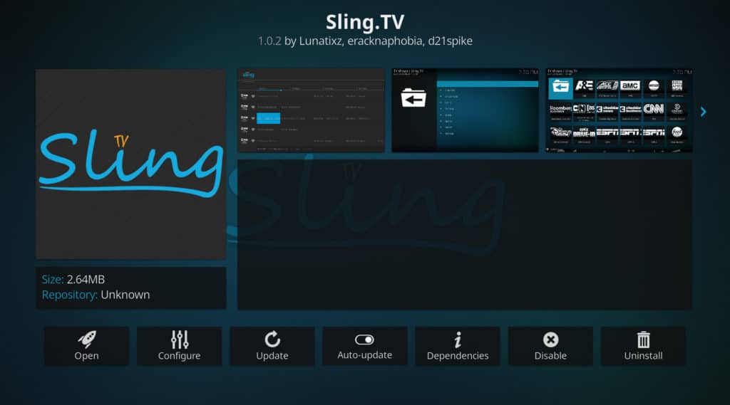Sling TV kodi best movie addons 