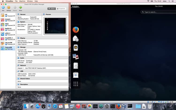 Virtualbox screenshot