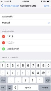 cloudflare dns ios 5