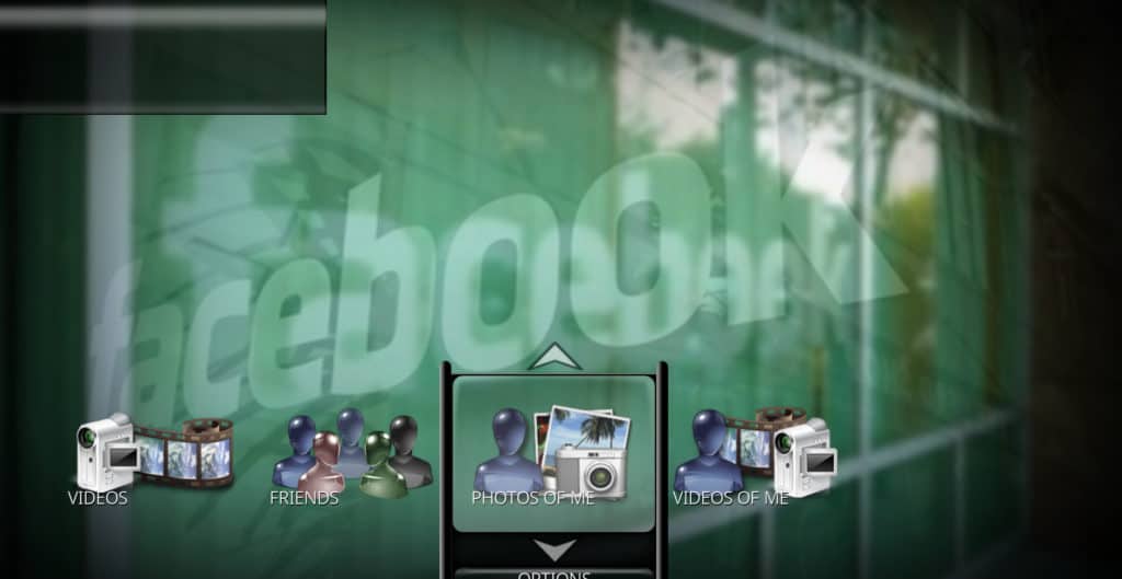 Facebook media main menu