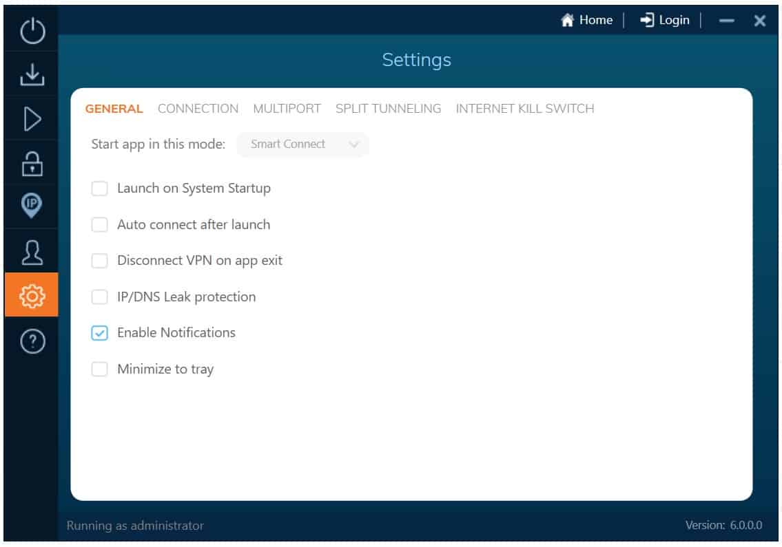 Ivacy settings page