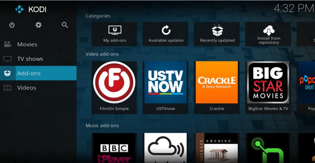 Kodi addons