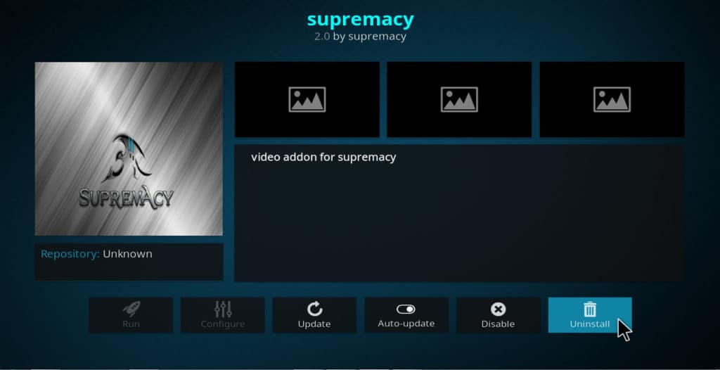 Delete kodi addon uninstall