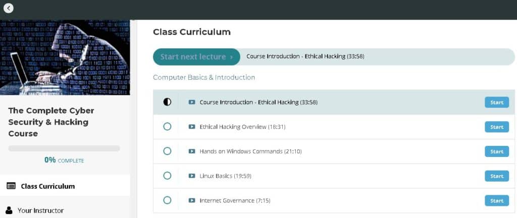 EH Academy online ethical hacking course.