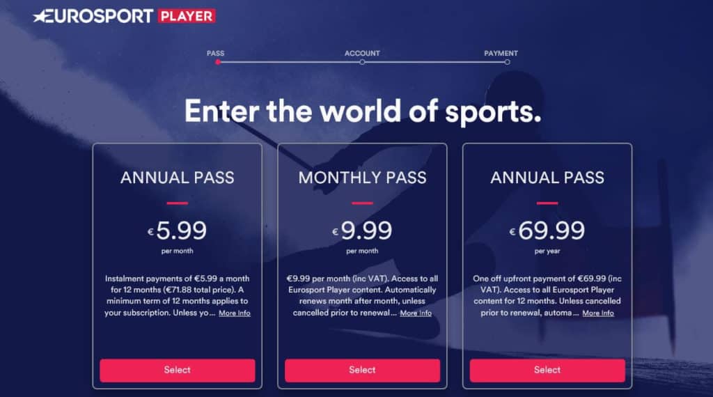 France Eurosport pricing.