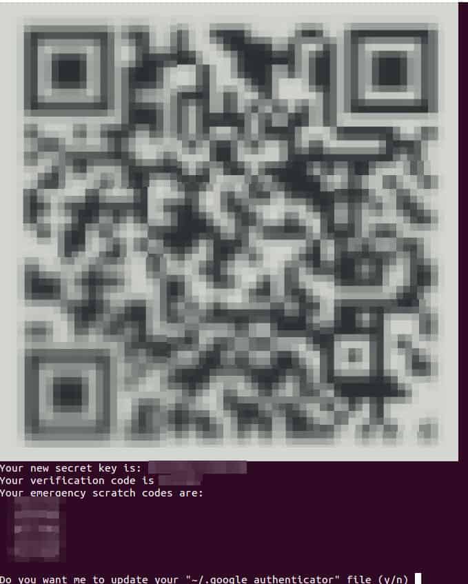 Google Authenticator Initial Setup