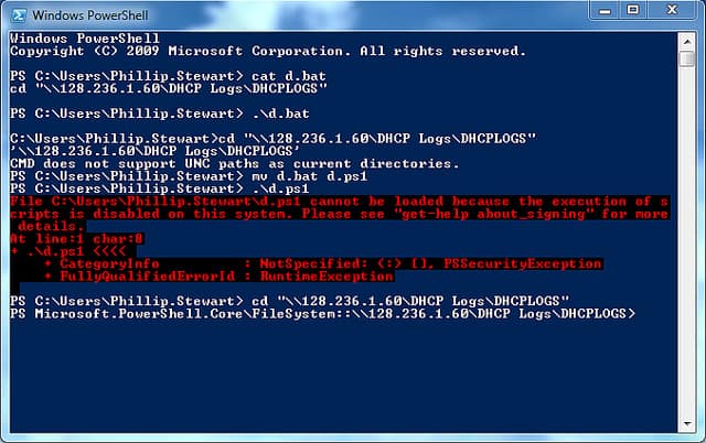 powershell script