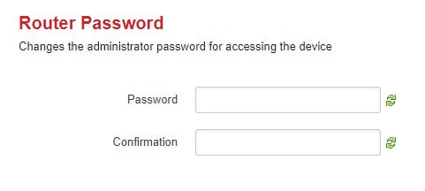 router change password
