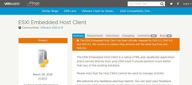 ESXi Embedded Host Client