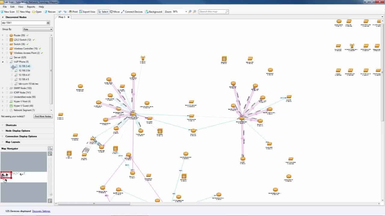 SolarWinds Network Topology mapper