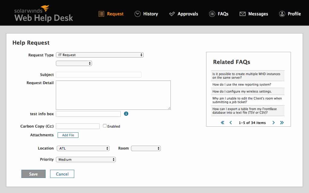 SolarWinds Web Help Desk