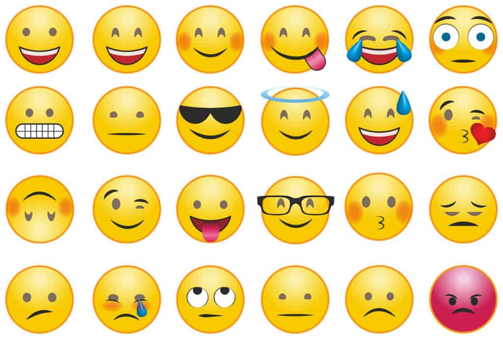 A series of emoticons.