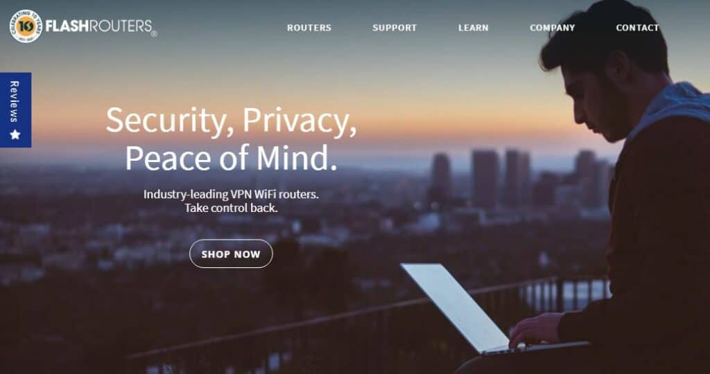 FlashRouters homepage.