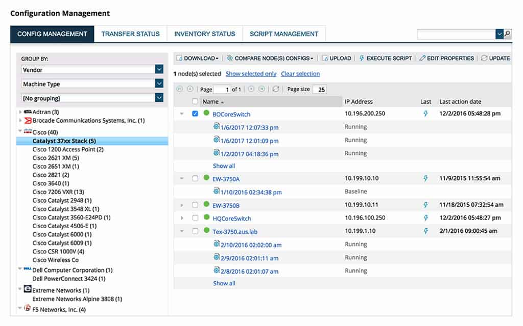 SolarWinds Network Configuration Manager