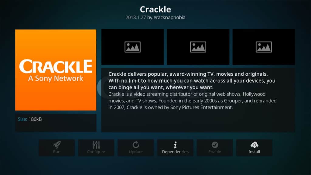 Crackle Kodi Addon