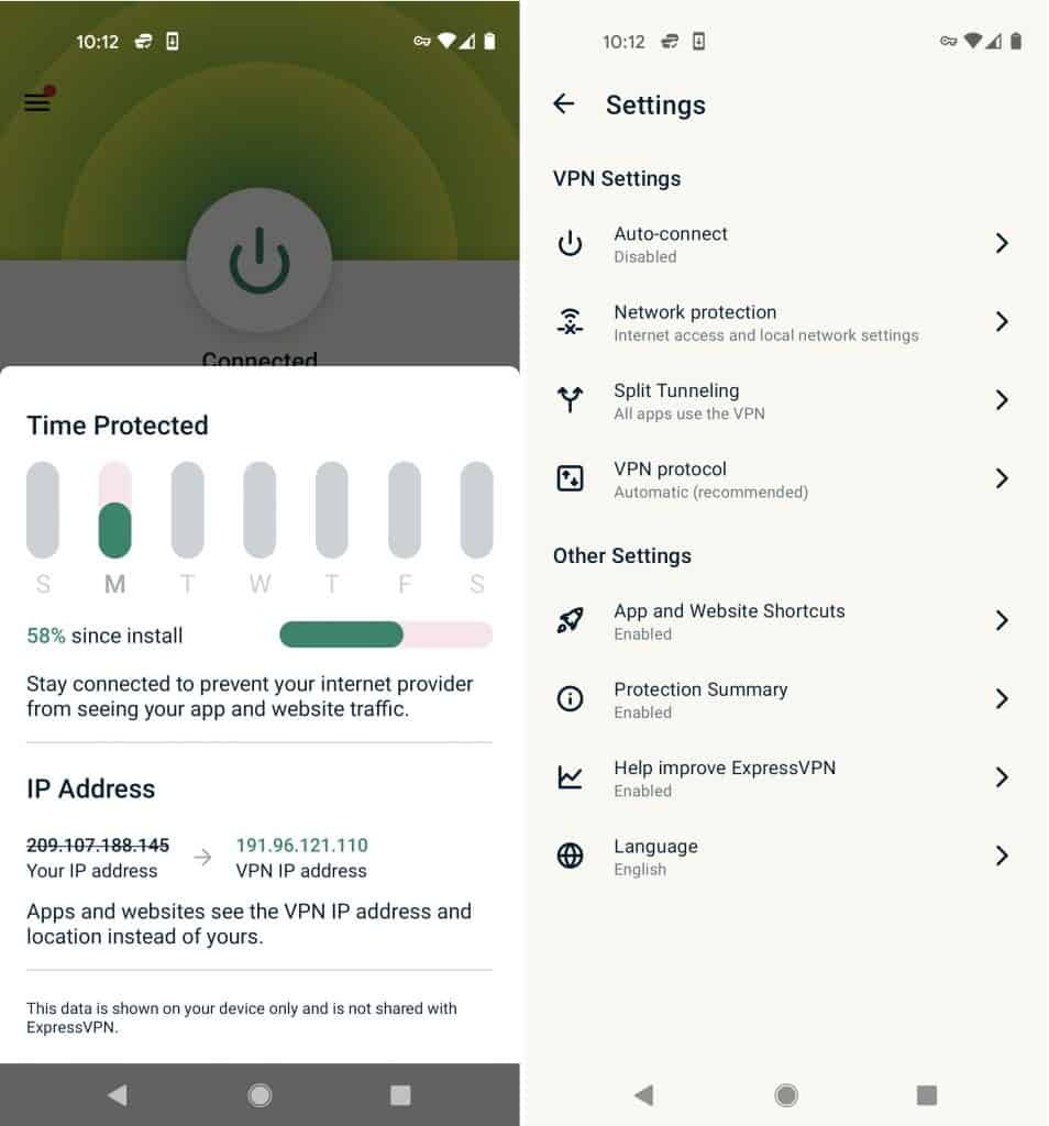 Netzschutz-Übersicht von ExpressVPN