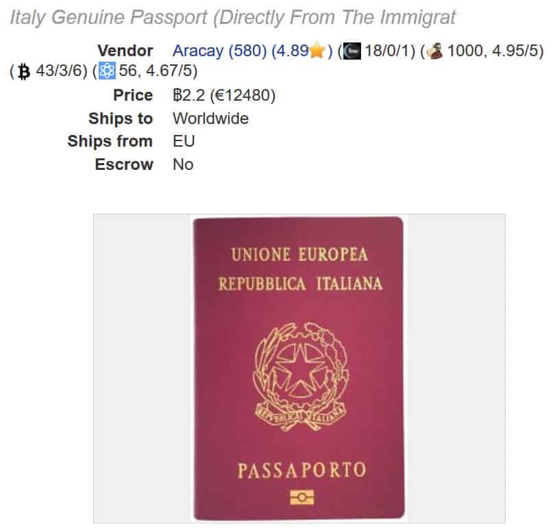 italy passport genuine