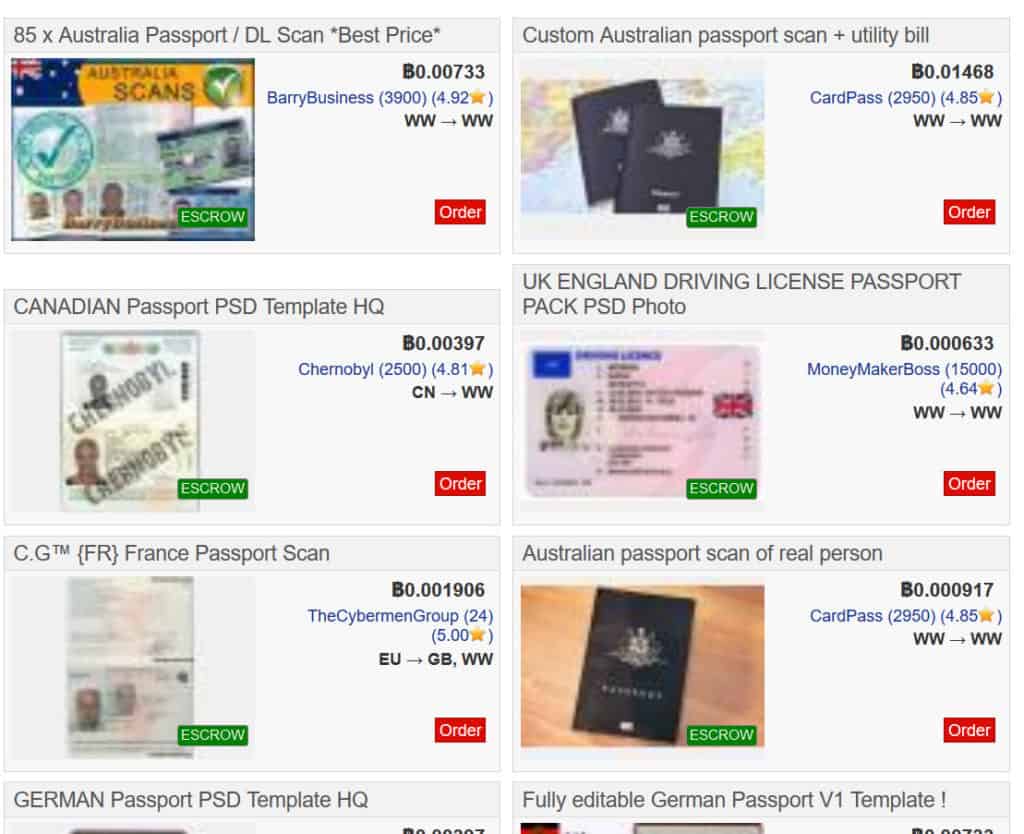 passport listings