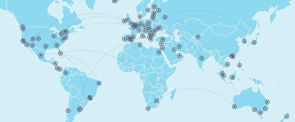 VPNArea server map.