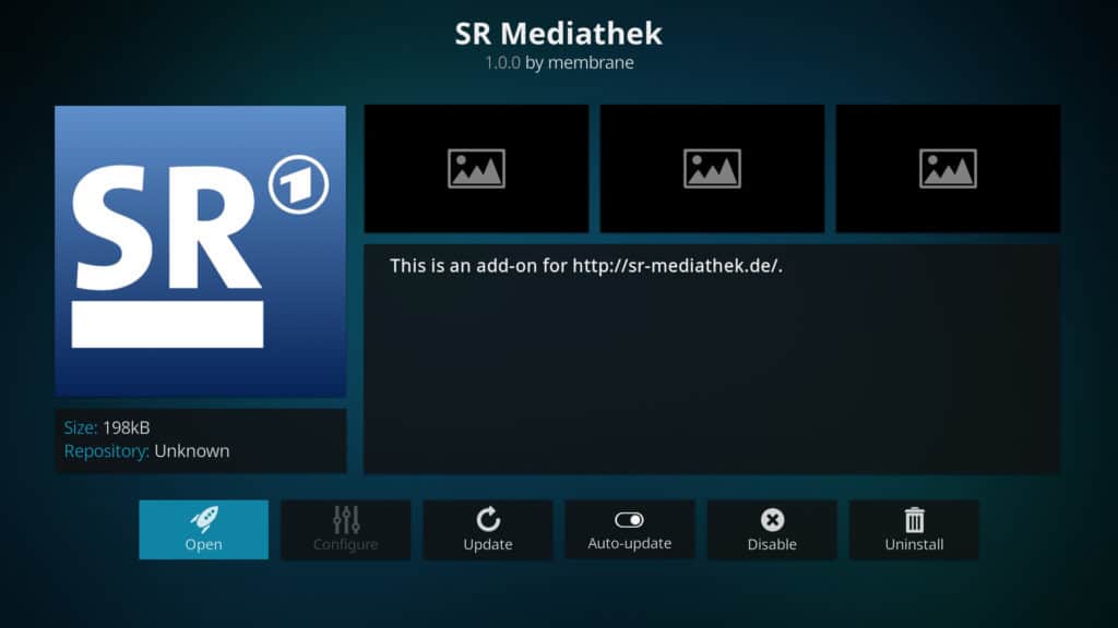 SR Mediathek Kodi addon