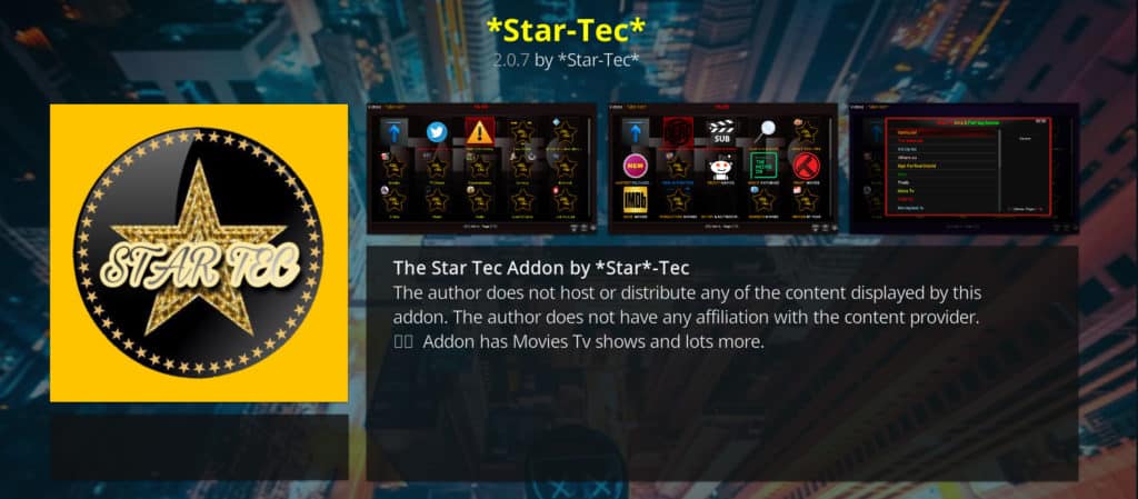 star tec kodi sports addons