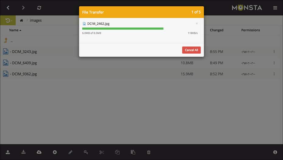 The user has the option to cancel downloads