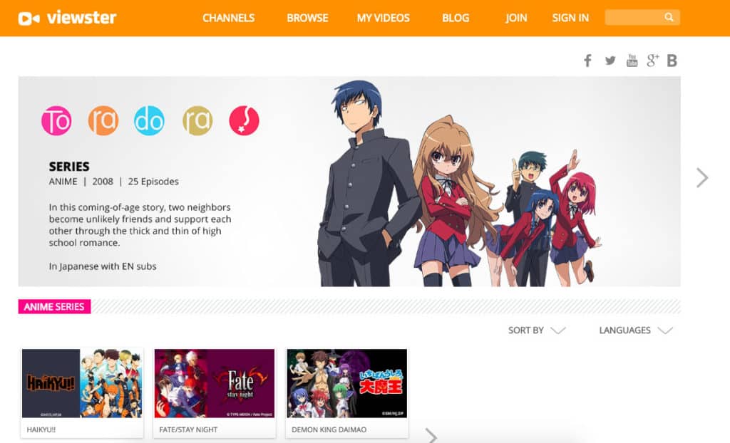 Viewster homepage screenshot