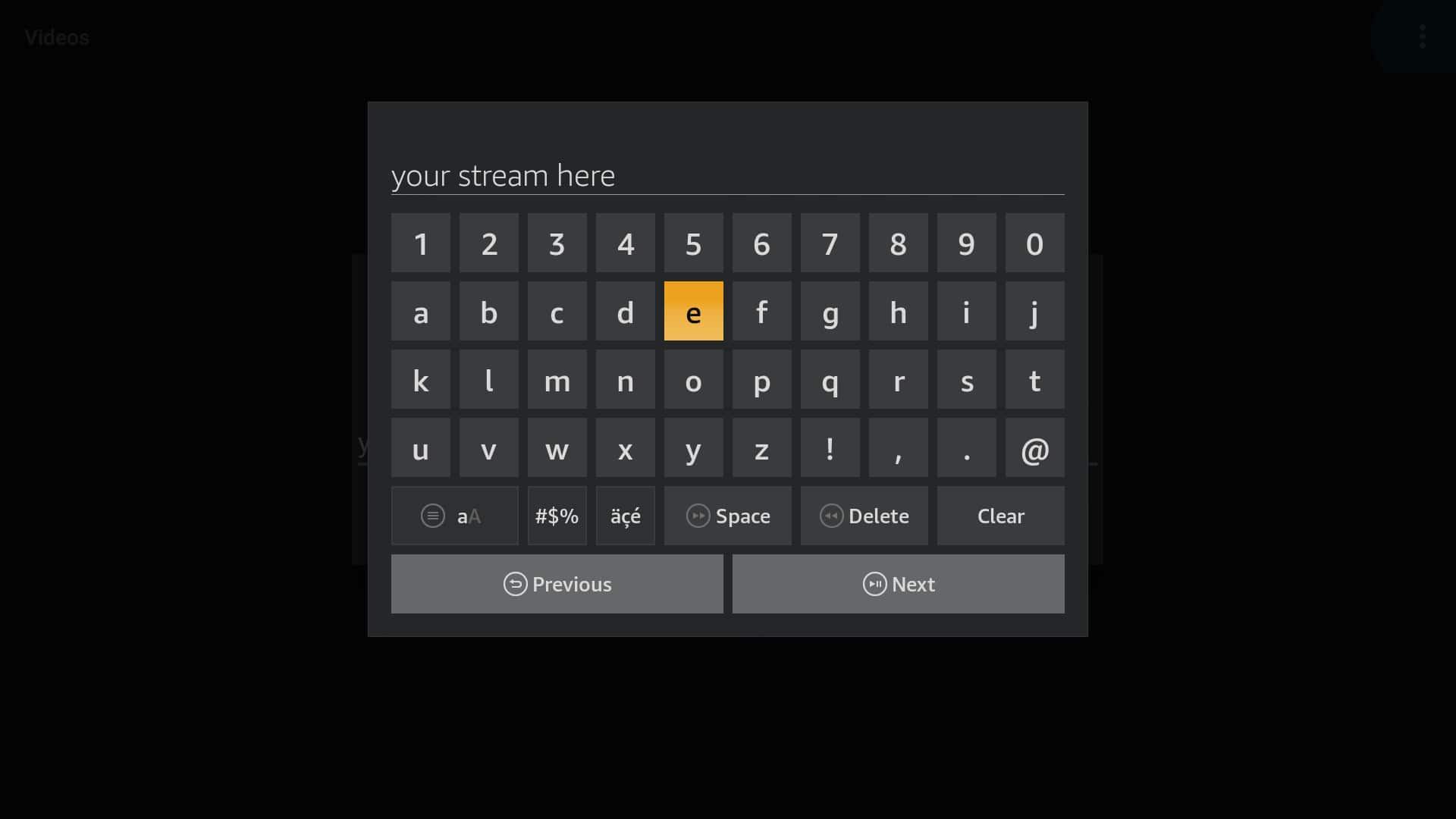 YesPlayer stream entry