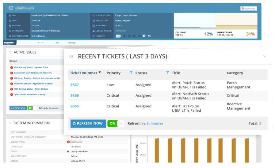 N-able N-Central Active Tickets