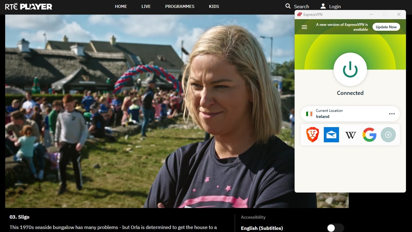 Streaming RTE Player.