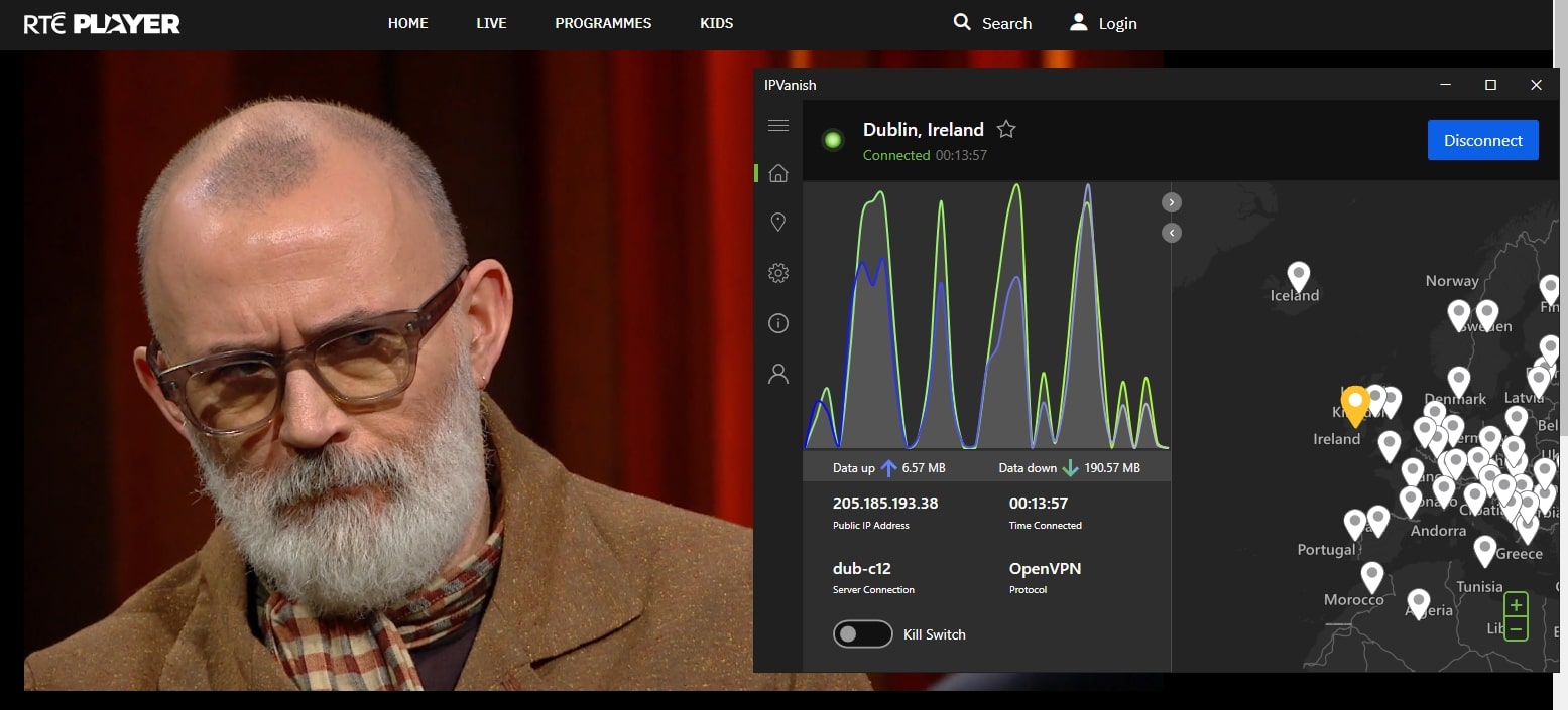 Streaming RTE Player.