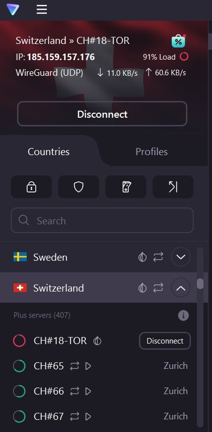 Tor over VPN servers.