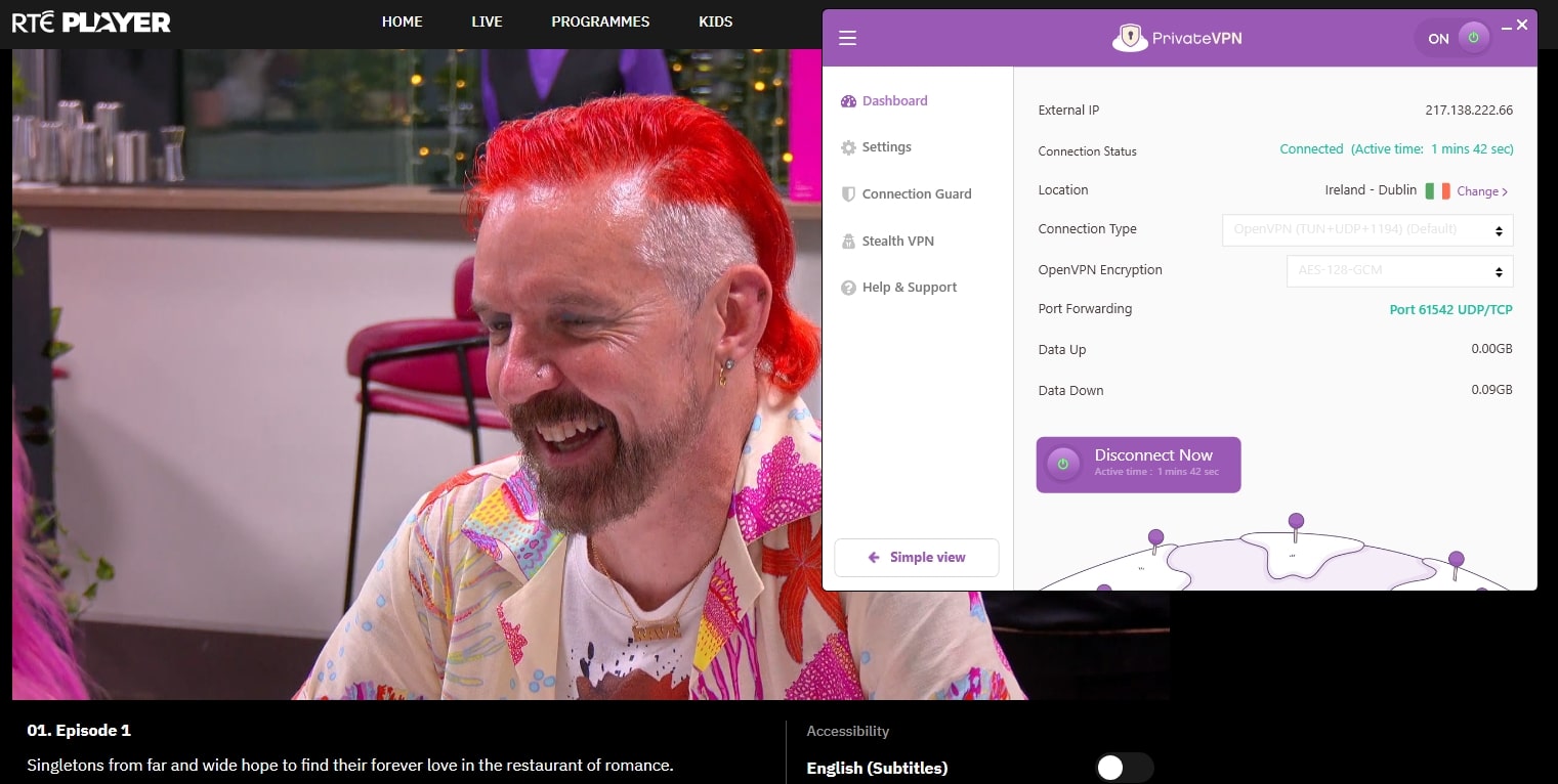 Streaming RTE Player.