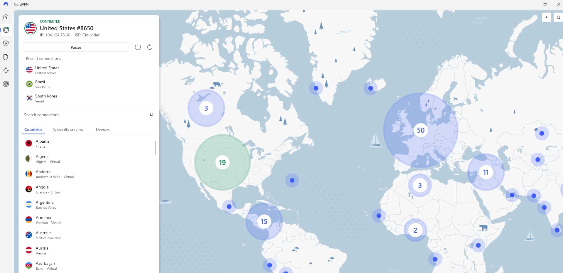 NordVPN servers.