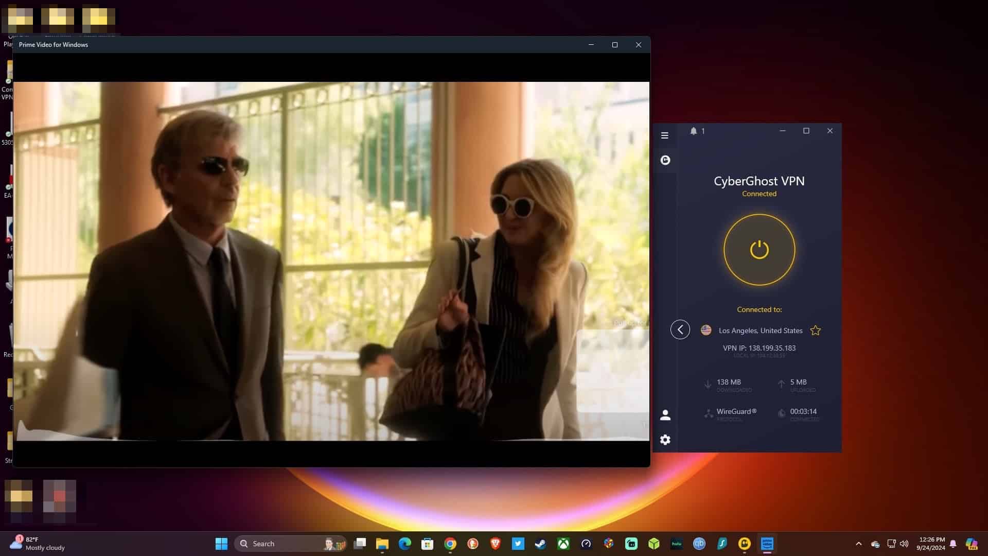 Streaming with CyberGhost.