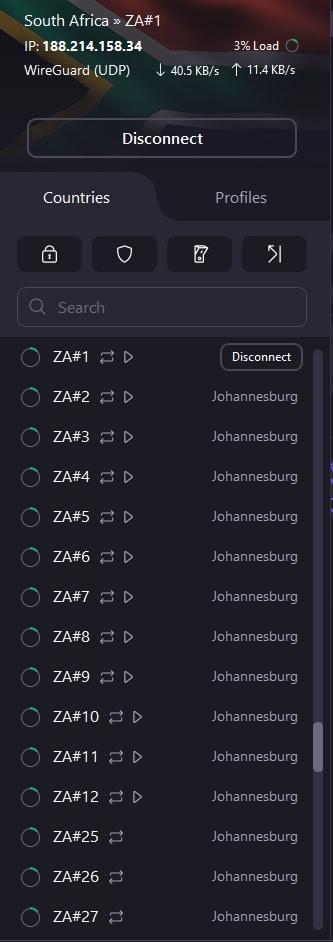 ProtonVPN servers.