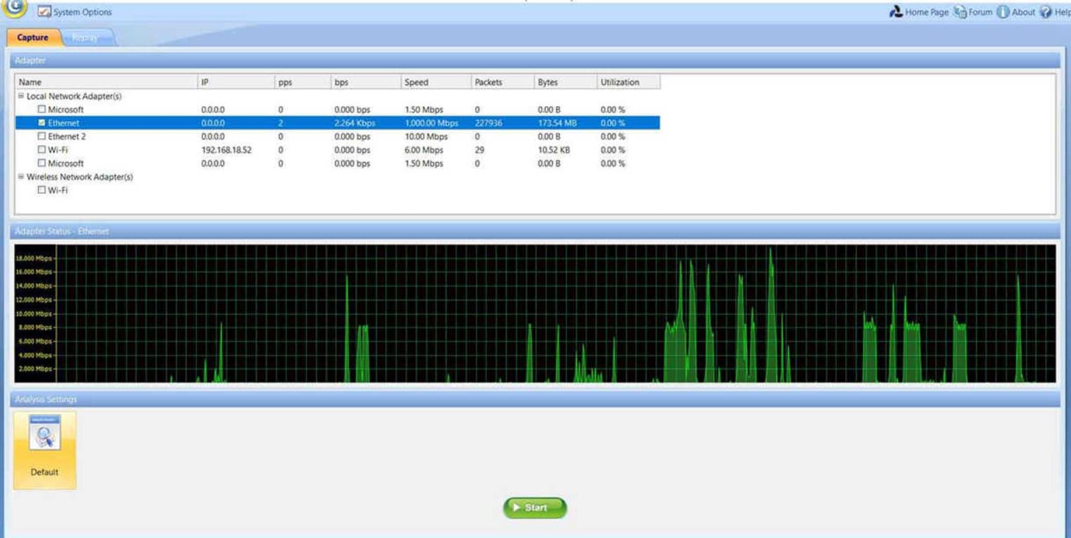 Capsa packet capture screenshot