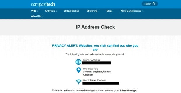 IP address check when connected