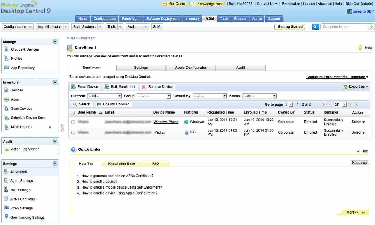 ManageEngine Desktop Central