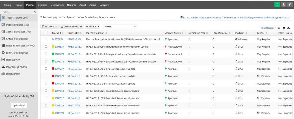 ManageEngine Vulnerability Manager Plus Patches