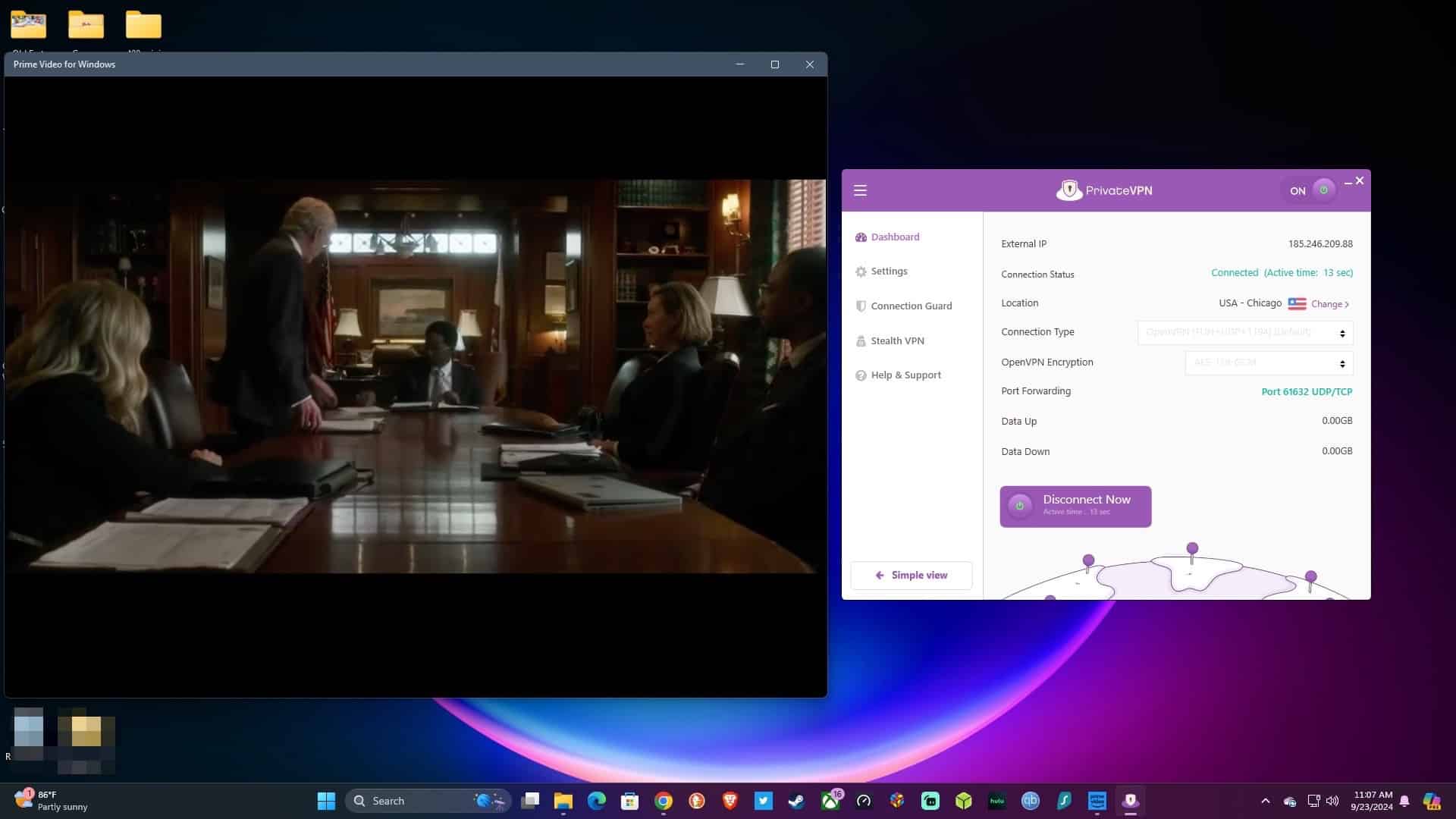 Streaming Amazon Prime Video.