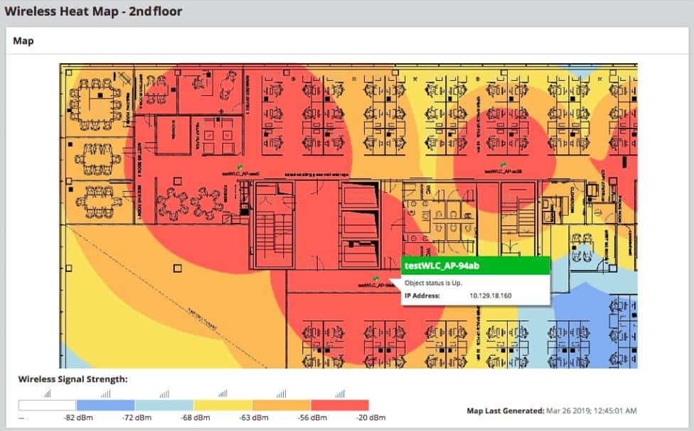 SolarWinds NPM wireless heat map