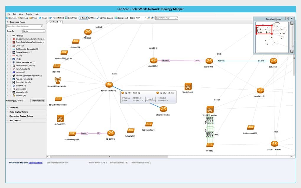 SolarWinds Network Topology Mapper - Lab Scan