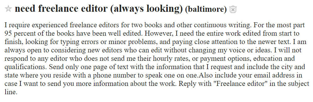 Freelance scams