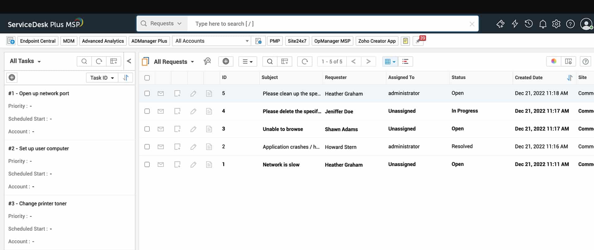 ManageEngine Service Desk Plus Help Desk Software