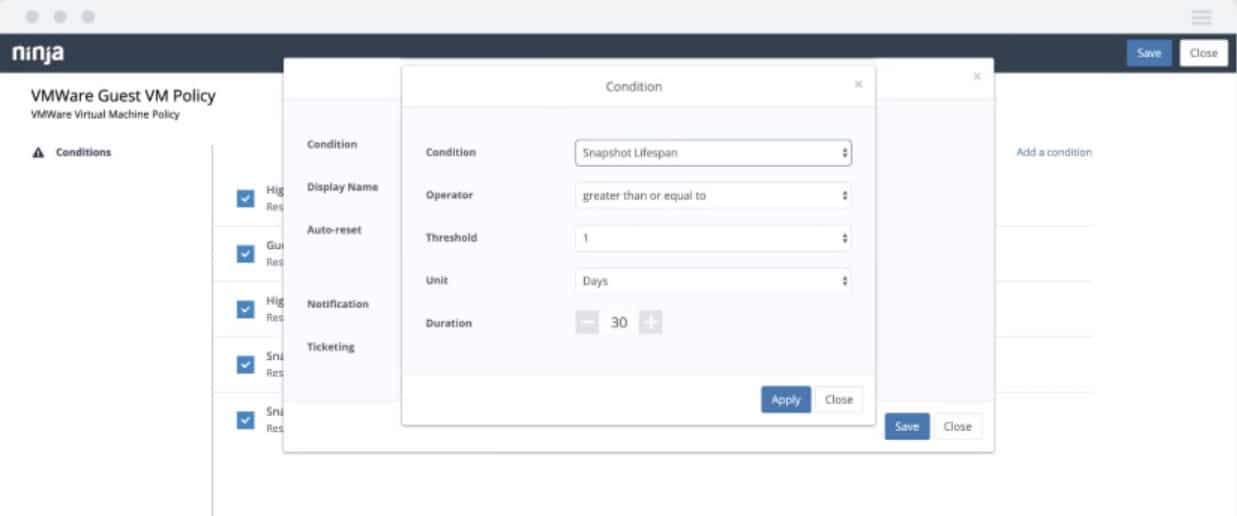 NinjaOne VM Monitoring