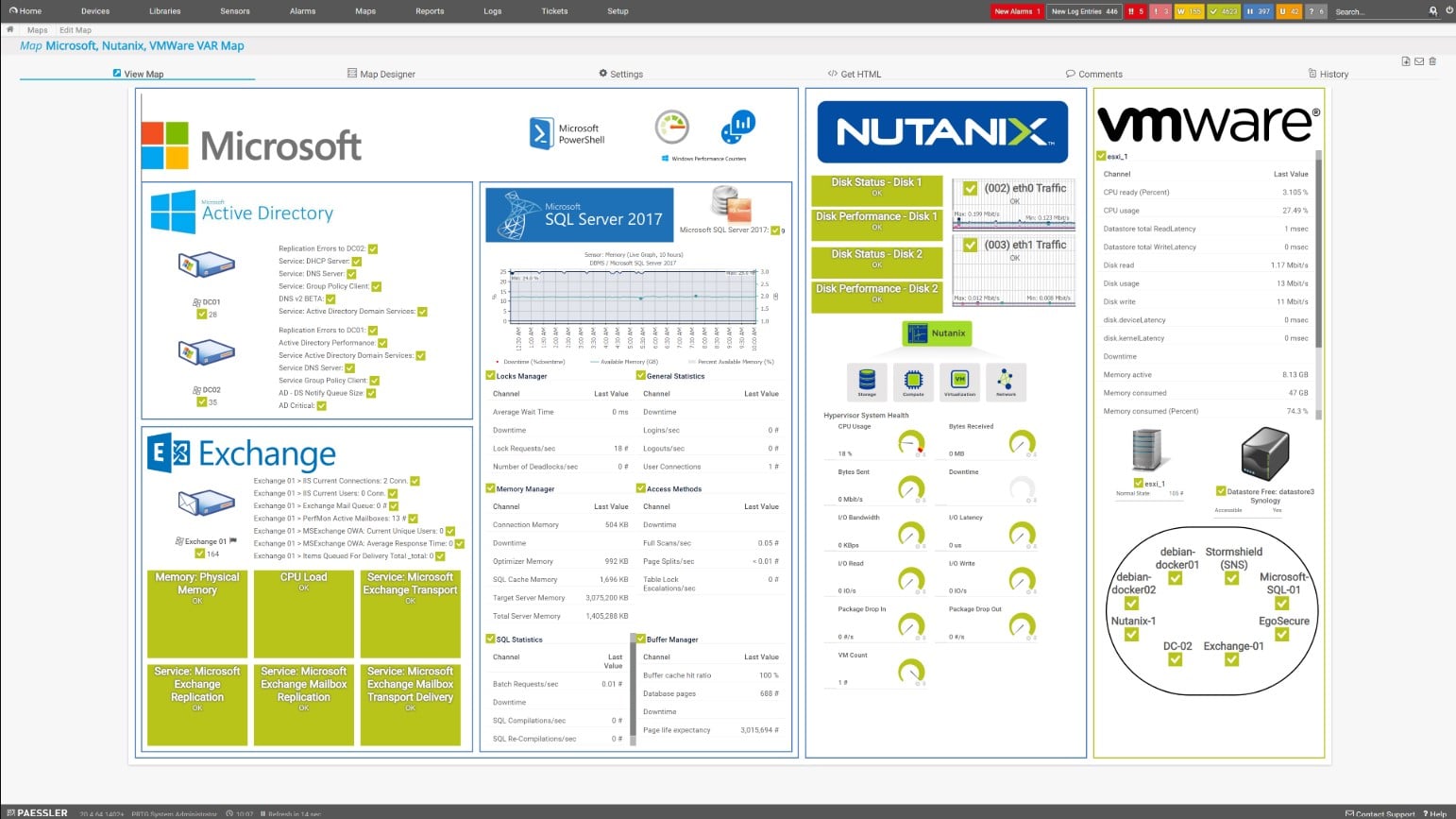 Paessler PRTG Network Monitor VM Monitoring